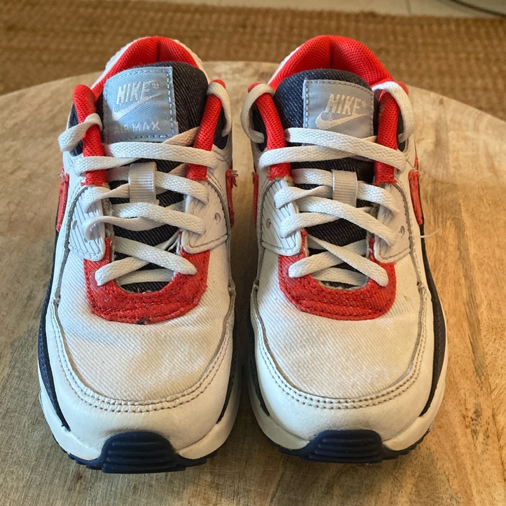 Nike Kids White Red Navy Air Max Sneakers